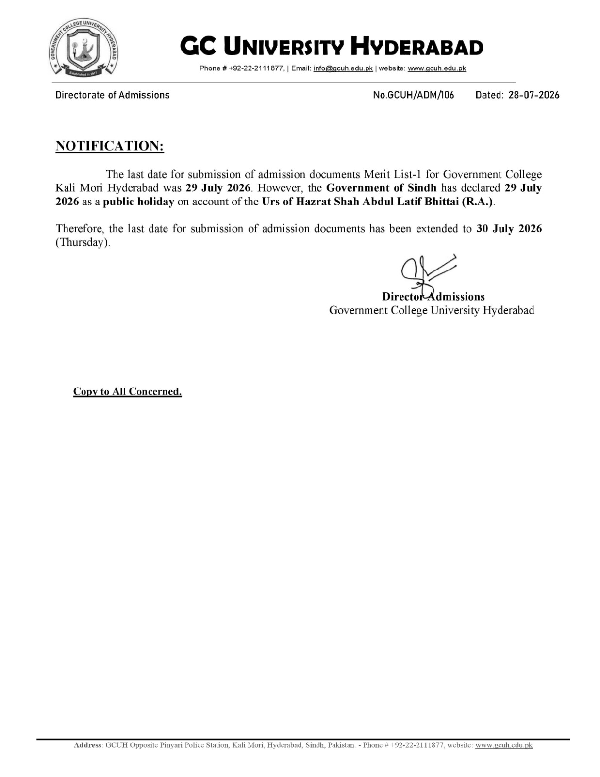 HEC Notification to deferred GRE-HAT